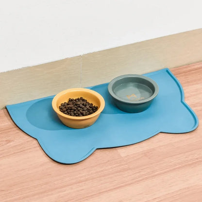 Food Grade Silicone Cat Mat, Anti-slip Waterproof Leak-proof Pad for Cats & Dogs, Easy to Clean Pet Bowl Mat