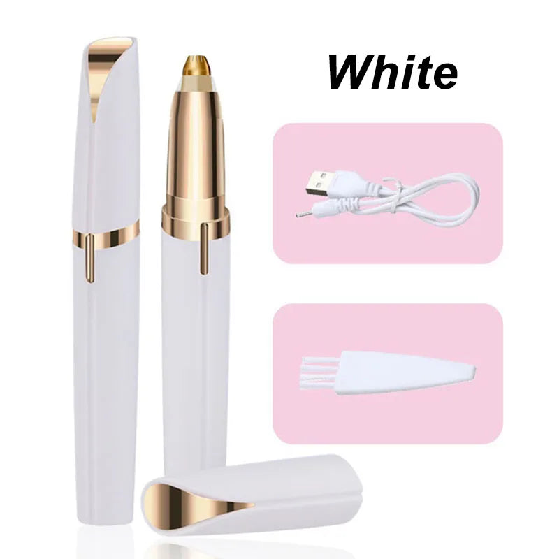 Womens Electric Eyebrow Trimmer Eye Brow Shaper Pencil Face Hair Remover For Women Automatic Eyebrow Shavers Pocketknife
