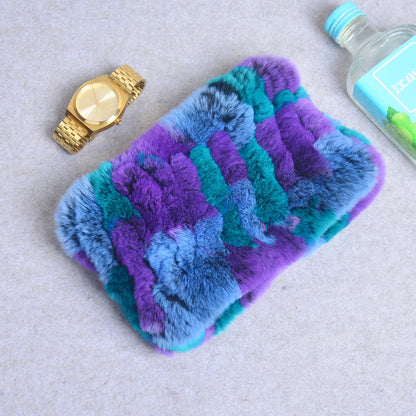 Women Handmade Stretch 100% Real Rabbit Fur Scarf Knit Genuine Rex Rabbit Fur Headbands Girls Natural Rabbit Fur Ring Scarves