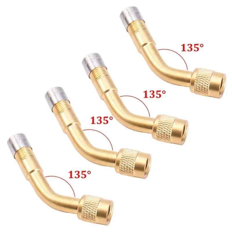 45 90 135 Degree Angle Bent Valve Adaptor Tyre Tube Valve Extension Adapter for Motorcycle Truck Car Moto Bike