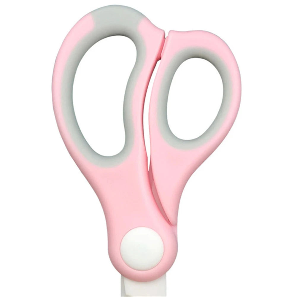 Ceramic Scissors for Baby Food,Portable Food Cutting Shears with Dust Cover for Kitchen,Multi-purpose Non-slip Food Cutting Tool