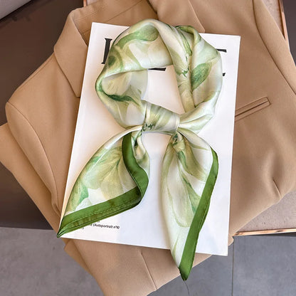 2025 New Fashion Luxury Printed Square Shawl Women 70x70cm Pashmina Silk Scarf Neck Headband Bandana