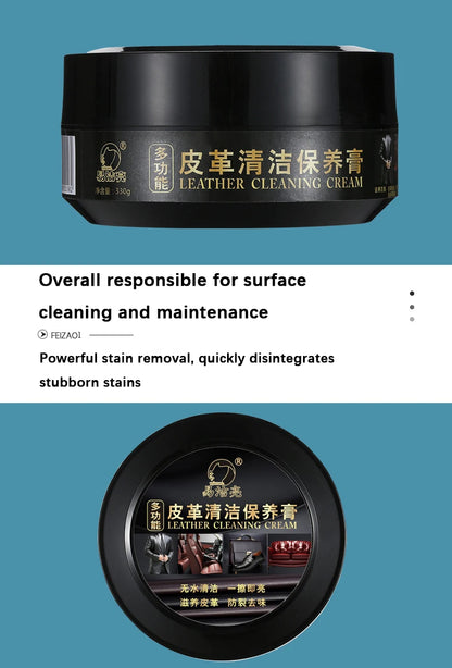 Cleaning Cream Easy to Clean Multi-functional Leather Cleaning and Maintenance Cream Leather Sofa Bag Care Cream