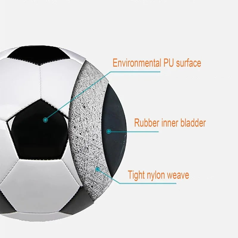 Size 3,4,5 Professional Training Soccer Balls Classic White Black Thicker PU Tight Weaved Suitable Trainning Practice or Gift