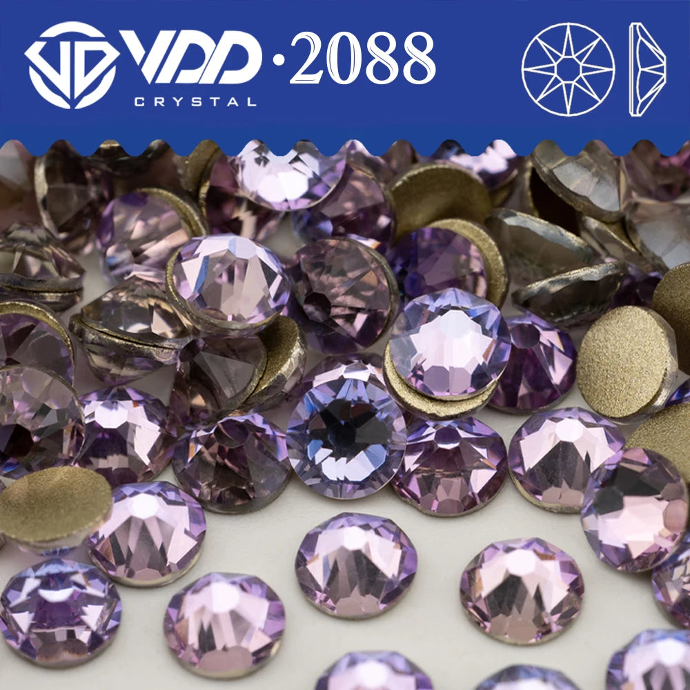 VDD SS16-SS30 High Quality AAAAA 2088 Rhinestones Crystal Flatback 8 Big 8 Small 16cut Stones For DIY Crafts Nail Art Decoration