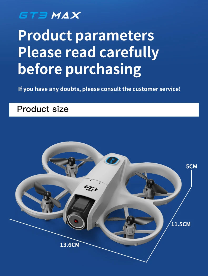 New GT3 Drone 8K HD Remote Control Headless Mode Helicopter 360° Flip FPV 5G WIFI Quadcopter Toys Mini Drone Fors Kid Toy Gifts