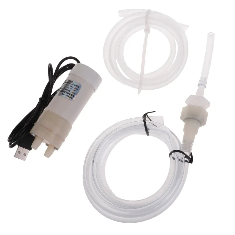 New Fish Tank Water Changer 5V 2A Electric Suction Plus Drainer USB Connector Small Vacuum Mini Powerful Electric Water Pump