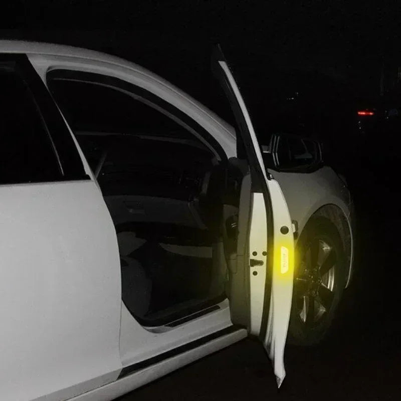 Night Reflective Car Door Sticker Safety Opening Warning Reflector Tape Decal Auto Accessories Exterior Interior Reflector Amagi