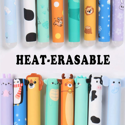 8/16pcs Animal-Shaped Erasable Pens for Journaling, Writing, Office Supplies, Gift Ideas, Office Stationery, Cute Writing Tools