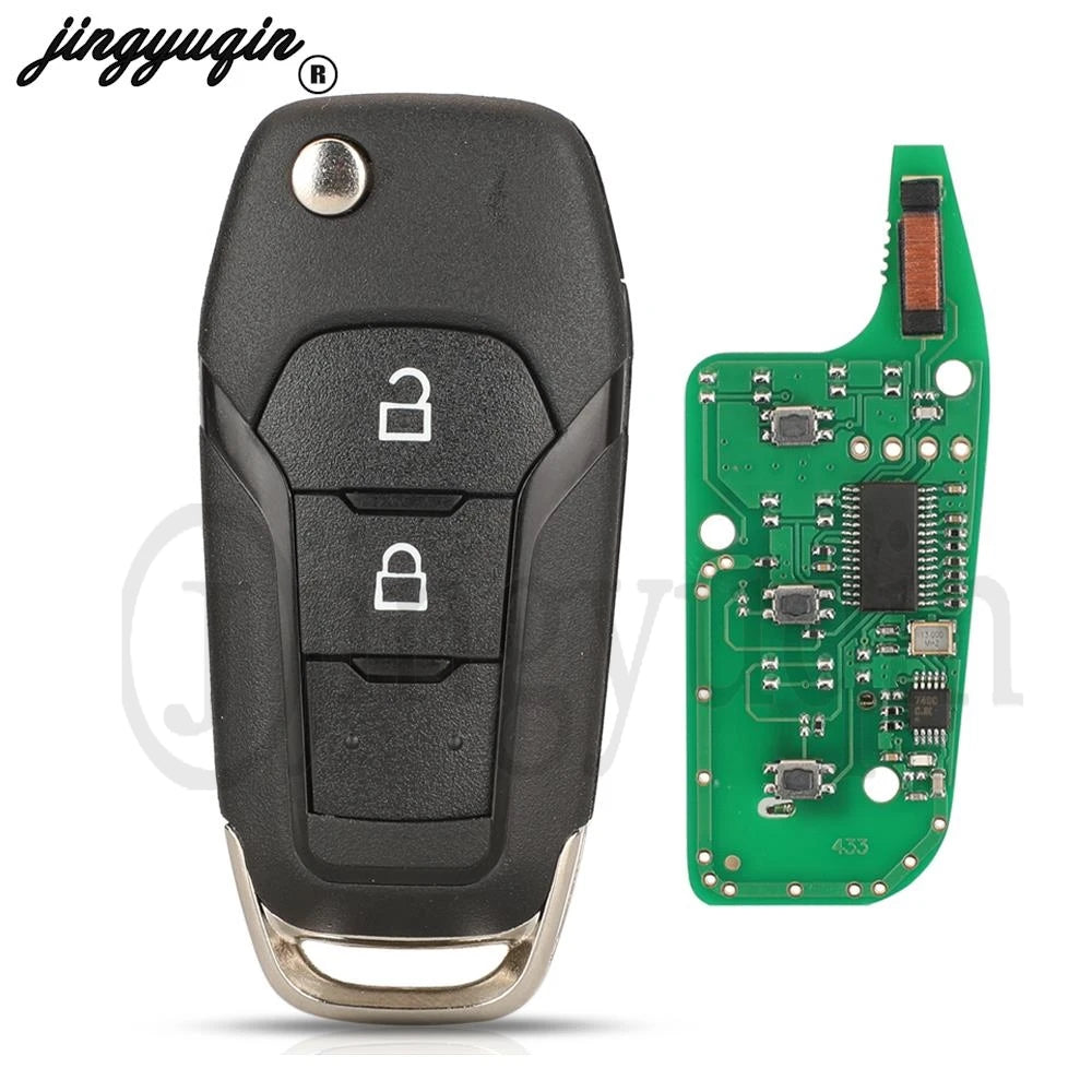 jingyuqin N5F-A08TAA Flip Remote Car Key 315MHz ID49-7945P Chip For Ford Fusion 2013-2016 Fob 2/3/4 Butttons Keyless Entry HU101
