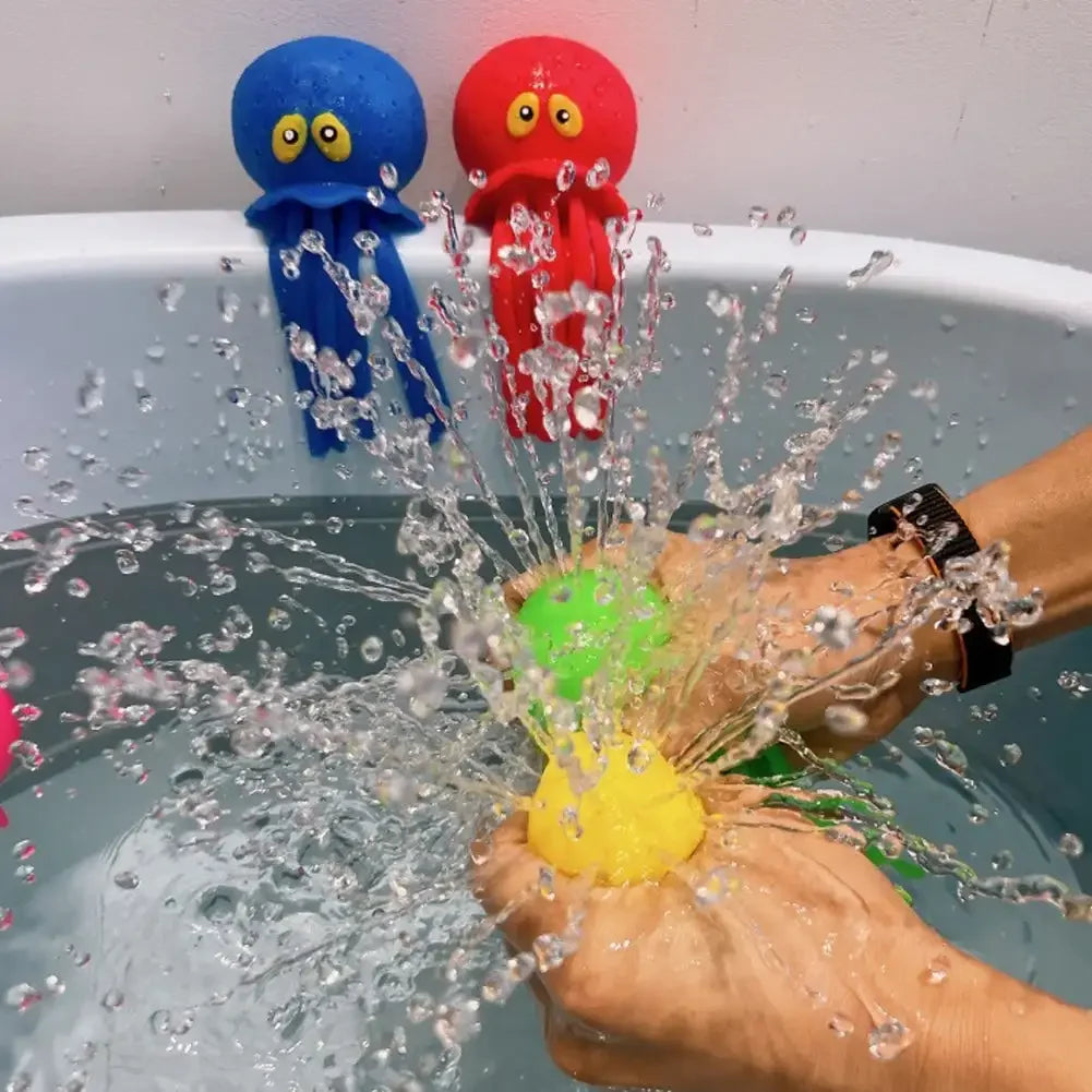Baby Bath Toys Sponge Water Absorbing Octopus Squeezing Stress Relief Toys Summer Swimming Play Water Bath Toy for Children