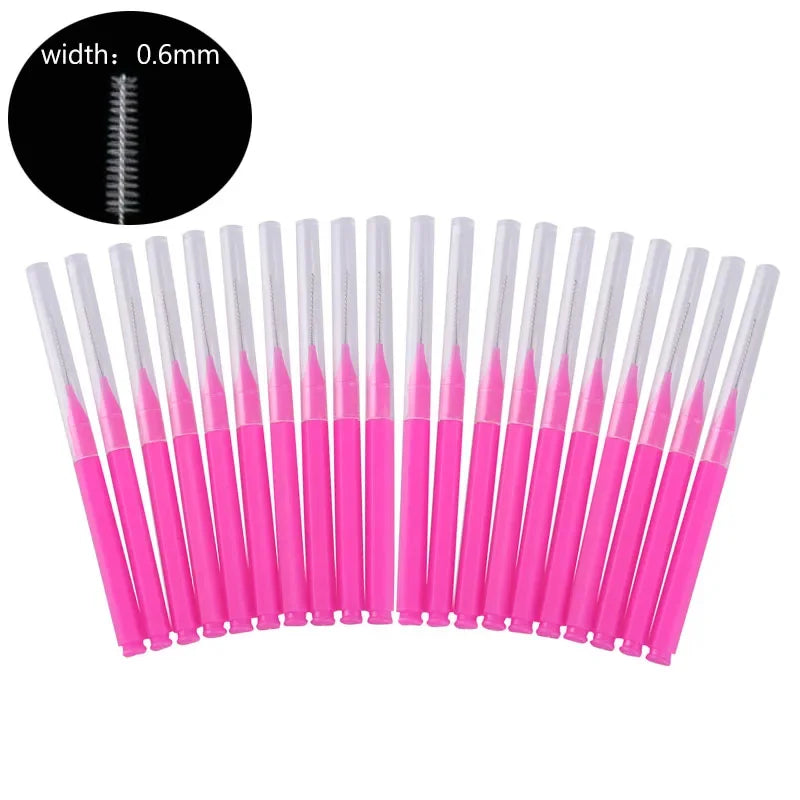 20Pcs Mini Eyebrow Brush Brow Perm Brush Disposable Brow Lifting Brushes Bendable Micro Eyelash Brush Applicators Makeup Tools