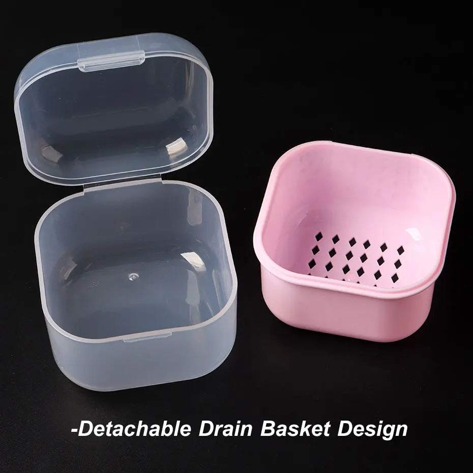 Portable Alcohol Disinfection Filter Cleaning Box Nail Art Drill Bits Grinding Head Disinfection Box Manicure Sterilization Tool