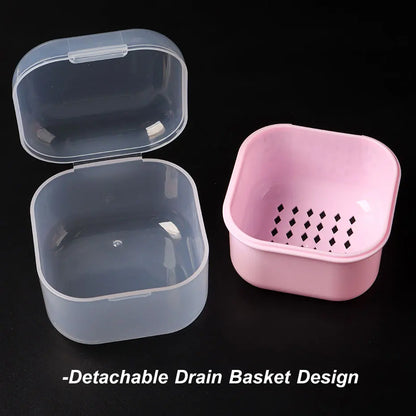 Portable Alcohol Disinfection Filter Cleaning Box Nail Art Drill Bits Grinding Head Disinfection Box Manicure Sterilization Tool