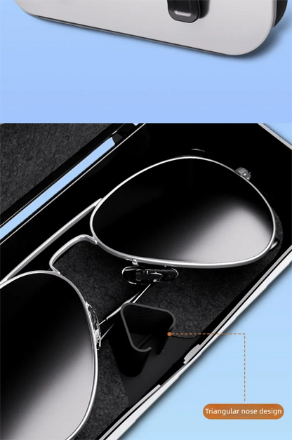 Multifunctional Car Sun Visor Glasses Holder, Portable Eyeglass Storage Box