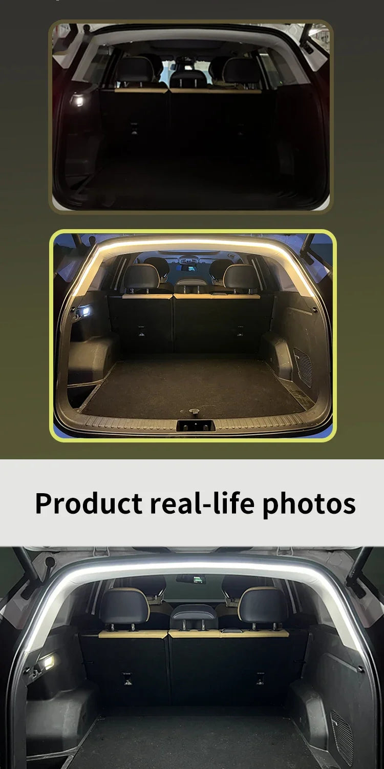 Car Trunk Light Ambient Decorative Atmosphere Lamp Led Flexible Strip Universal Ultra-bright Interior 12V