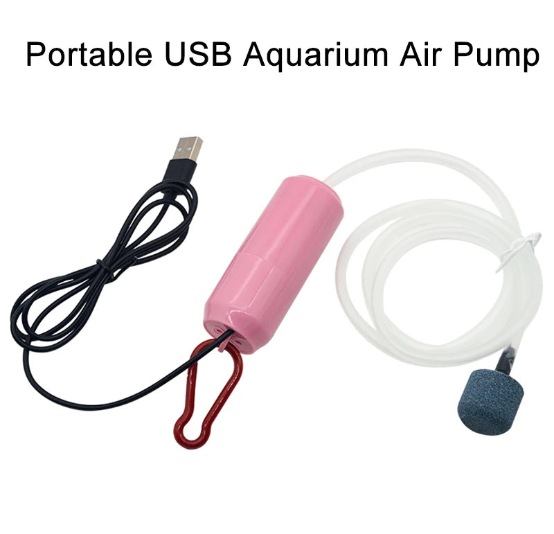 Aquarium USB Air Pump Fish Tank Silent Air Compressor Aquarium Portable Mini Oxygenator Oxygen Aerator Aquarium Accessories 5v