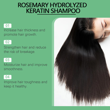Natural Rosemary Hair Shampoo Reduce Hair Loss Clean Dandruff Nourish Moisturize Scalp Improve Hair Quality Hair Care Product