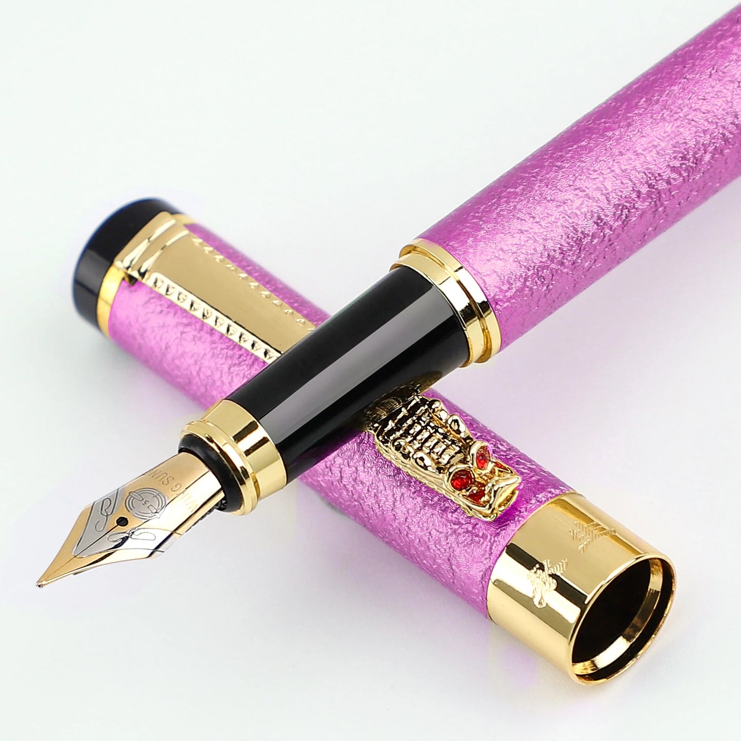 1 Pc Scrub Metal Pen, Lridium Tip Medium size 0.5mm, Office School Students for Men and Women Daily Writing Best Fountain Pen,