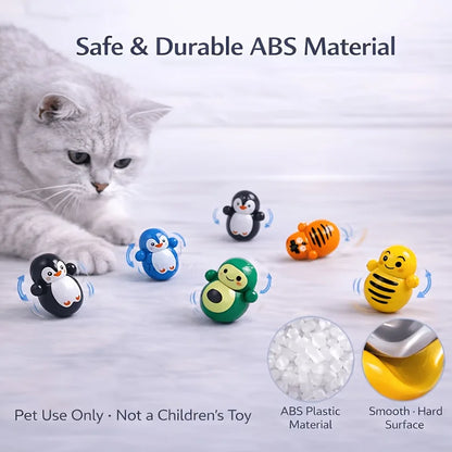 5pcs Self-Rolling Tumbler Cat Toy: Battery-Free, Automatically Rolls to Amuse Your Cat—A Fun Pet Toy to Keep Them Entertained