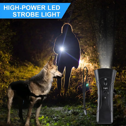 Ultrasonic Dog Bark Deterrent Trainer with LED Light for Pet Training Stop Bark Control Device
