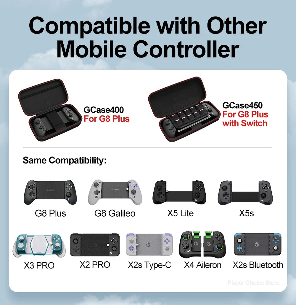 GameSir G8 Plus Carrying Case G8 Galileo X5 Lite X5s Controller Bag for X3 PRO X2 PRO X2s Type-C X4 Aileron Mobile Gamepads Box