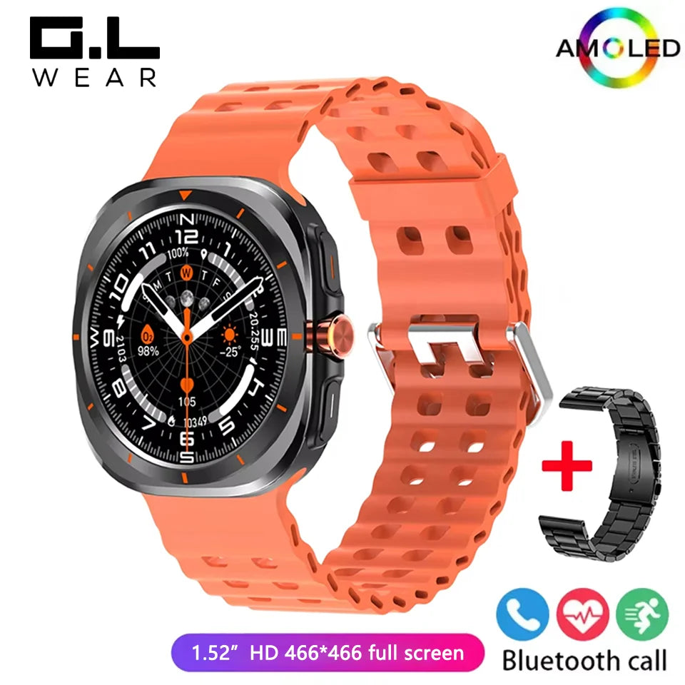 G.L Wear 2025 New Smartwatch for Men Heart Rate Monitoring Bluetooth Calling Fitness Tracking Pedometer Men's Smartwatch