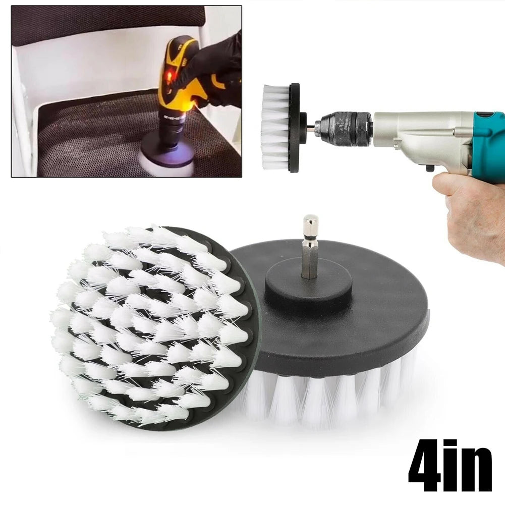 4 Inch Soft Drill Brush Car Soft Brush Drill Kit Bathroom Kitchen Auto Care Cleaning Tools For Cleaning Carpet & Leather
