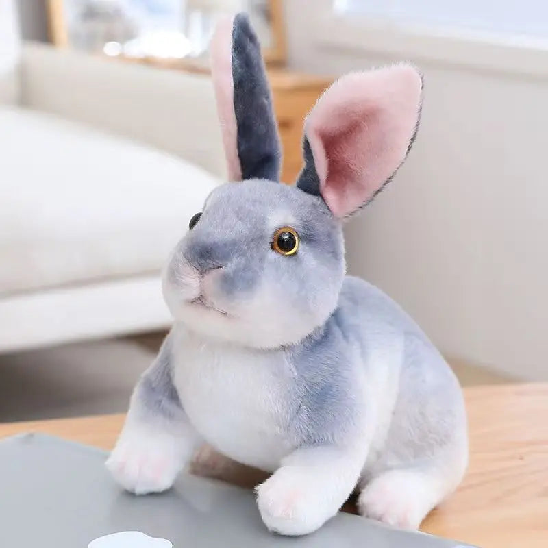 16cm Squatting Rabbit Plush Toys Exquisite Simulation Animal Doll Soft Skin-friendly Sleeping Companion Birthday Gift For Friend