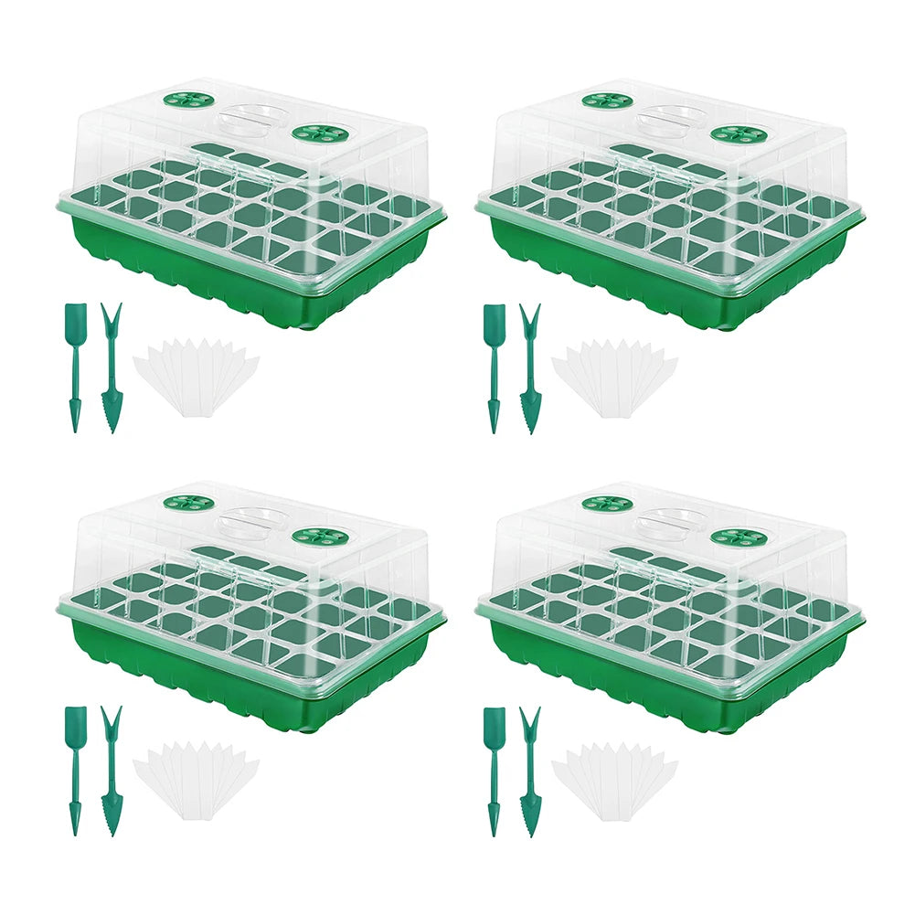 12/24/48 Holes Flower Vegetable Seedling Pots Seedling Tray Garden Pots Durable Seed Germination Plant Flower Pots Grow Box