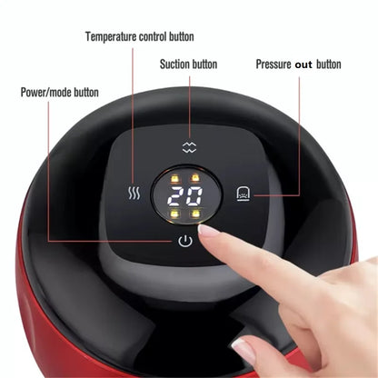 wireless Body Scraping Massage Smart 6/12 Gear Electric Vacuum Cupping Heating Suction Cup Device Back Neck Arm Massger