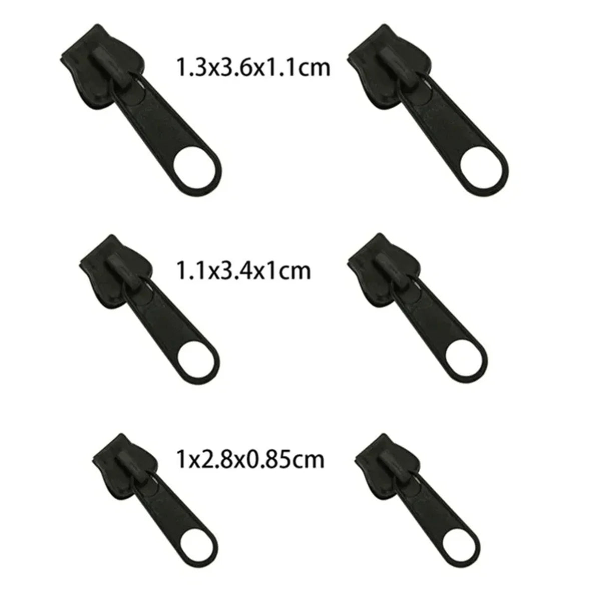 Universal Instant Fix Zipper Pull 3Size Repair Kit Replacement Zip Slider Teeth Rescue New Design Zippers For Sewing Clothes Bag