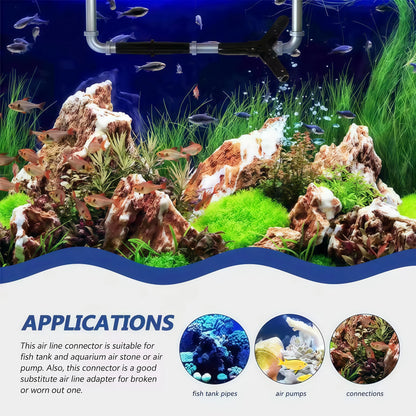 40/20 Pieces Aquarium Air Pump Connector Kit - Durable Plastic Airline Connectors, 4 Unique Designs for Fish Tank Oxygen Distrib