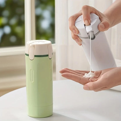 1pc 4-in-1 Emulsion Dispenser Bottle, Travel Bottle, Minimalist with Labels, Travel Dispenser Bottle, Toiletry Container