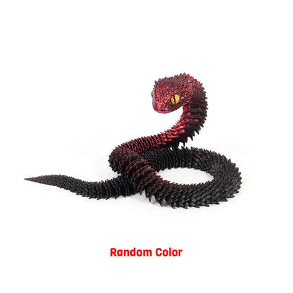 3D Printed Snake Movable Joint Fidget Toy Figurine Simulation Snake Office Desktop Ornament Christmas Gifts Crafts Miniatures