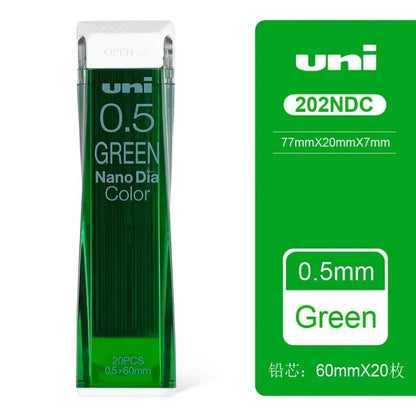 Japan Uni Nano Dia Color 0.5-202NDC Colored Mechanical Pencil Leads Refills 0.5mm Writing Supplies 202NDC