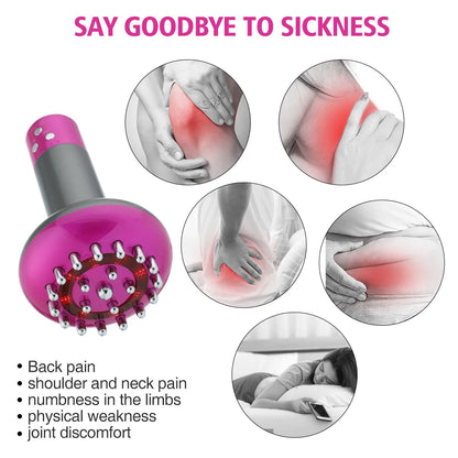 3-in-1 Electric Gua Sha Tool with Function - Rechargeable Body Massager for Skin Tightening, Sculpting and Lymphatic Flow