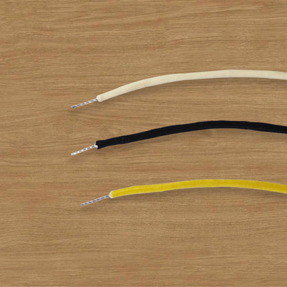 Cloth-covered Waxed Vintage-style Pushback Guitar Wire (white/black/yellow)Pushback Wire for Electric Guitar Upgrade,22 AWG wire
