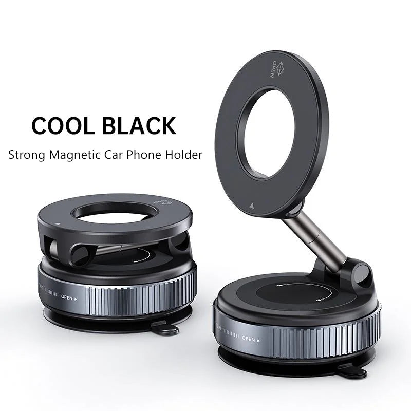 Vacuum Magnet Phone Bracket Multi-angles Adjustment Strong Magnetic Suck Design Foldable Car Holder For iphone Navigation Stand