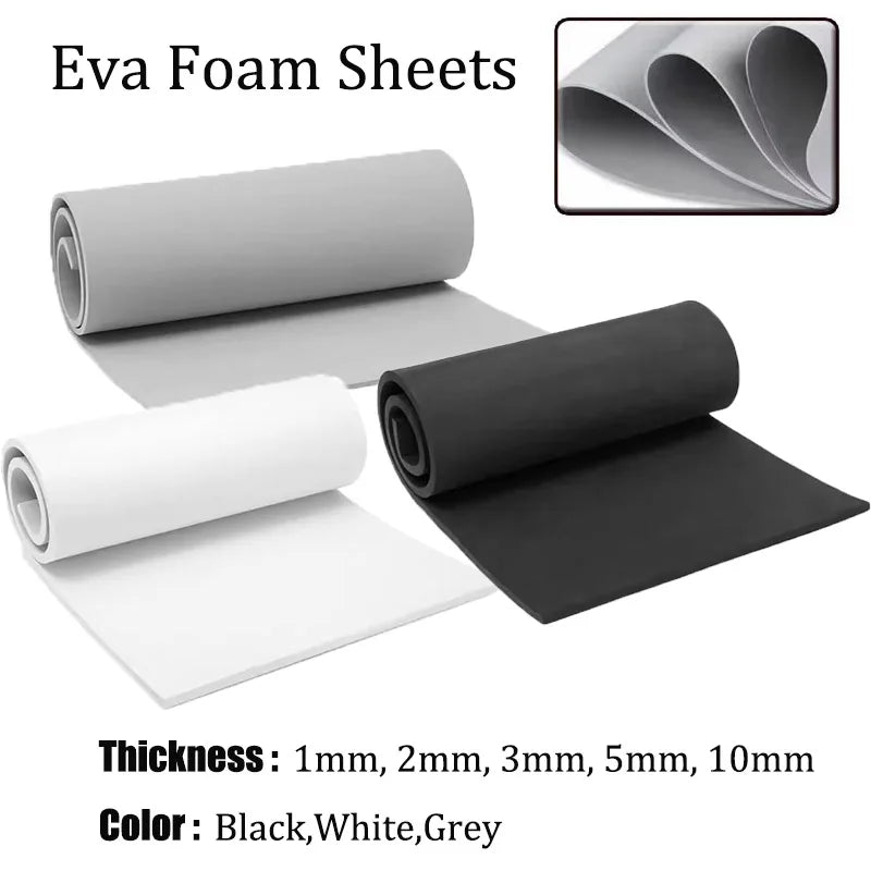 1pcs 1/2/3/5/10mm EVA Foam Sheets,Sound-Absorbing Noise Sponge, Cosplay Craft Material for Model Making