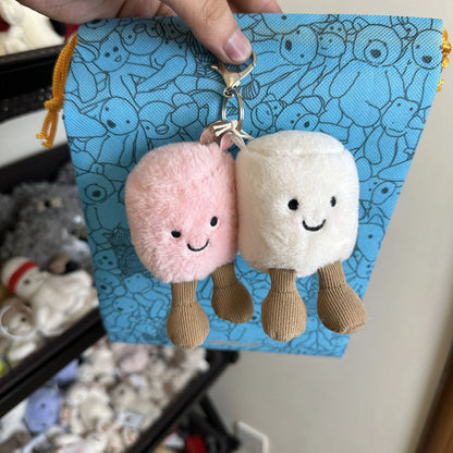plush cotton cat candy two-color lovely soft two-color keychain croissant plush keychain Cherry plush keychain plush