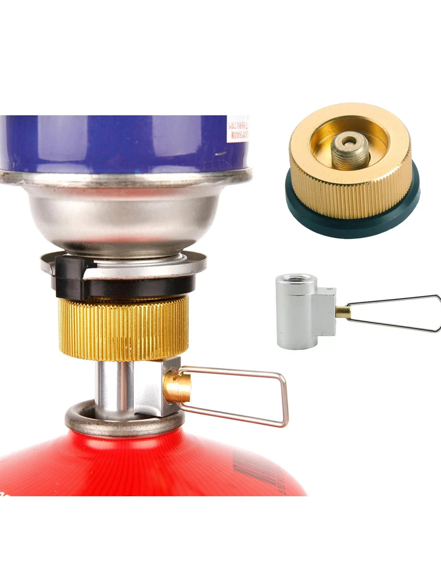 Outdoor Camping Gas Adaptor Refill Flat Tank Conversion Adapter Gas Stove Refill Adapter Gas Saver Plus Gas Convertor Shifter