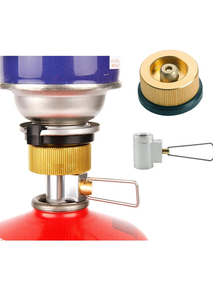 Outdoor Camping Gas Adaptor Refill Flat Tank Conversion Adapter Gas Stove Refill Adapter Gas Saver Plus Gas Convertor Shifter