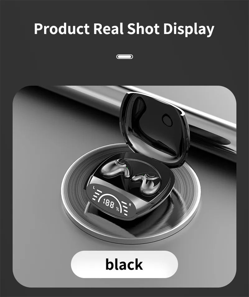 Invisible Earbuds Sleep Headphones Bluetooth 5.3 Noise Reduction Earbuds TWS Wireless Headsets Sport Stereo Earphones for Phone