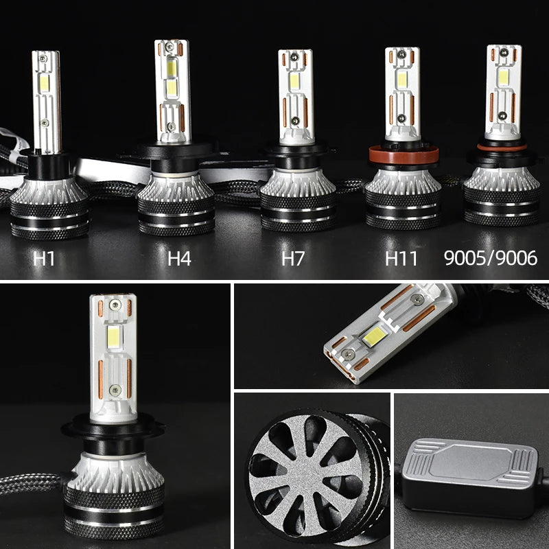 K5C H7 LED 60000LM 140W H7 Canbus Led Bulbs 4300K LED H4 H11 HB3 9005 HB4 9006 K6C Led Double Copper Tube Fog Light 12V 2PCS