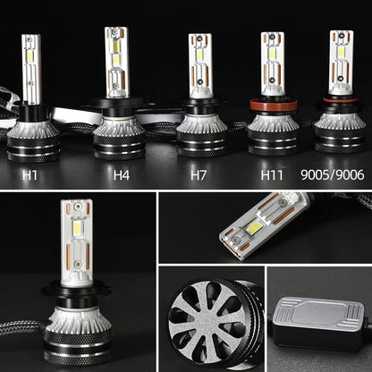 K5C H7 LED 60000LM 140W H7 Canbus Led Bulbs 4300K LED H4 H11 HB3 9005 HB4 9006 K6C Led Double Copper Tube Fog Light 12V 2PCS