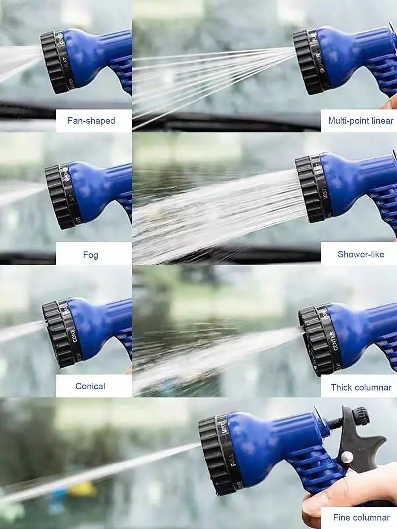 25FT-200FT Expandable Magic Hose Lightweight Design Durable Materials 7 Water Spraying Functions Gun Home Garden Watering Tools