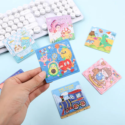 10-50Pcs Mini Cartoon Animal Paper Jigsaw Puzzles Educational Toy Kids Birthday Party Favors Gift School Rewards Pinata Fillers