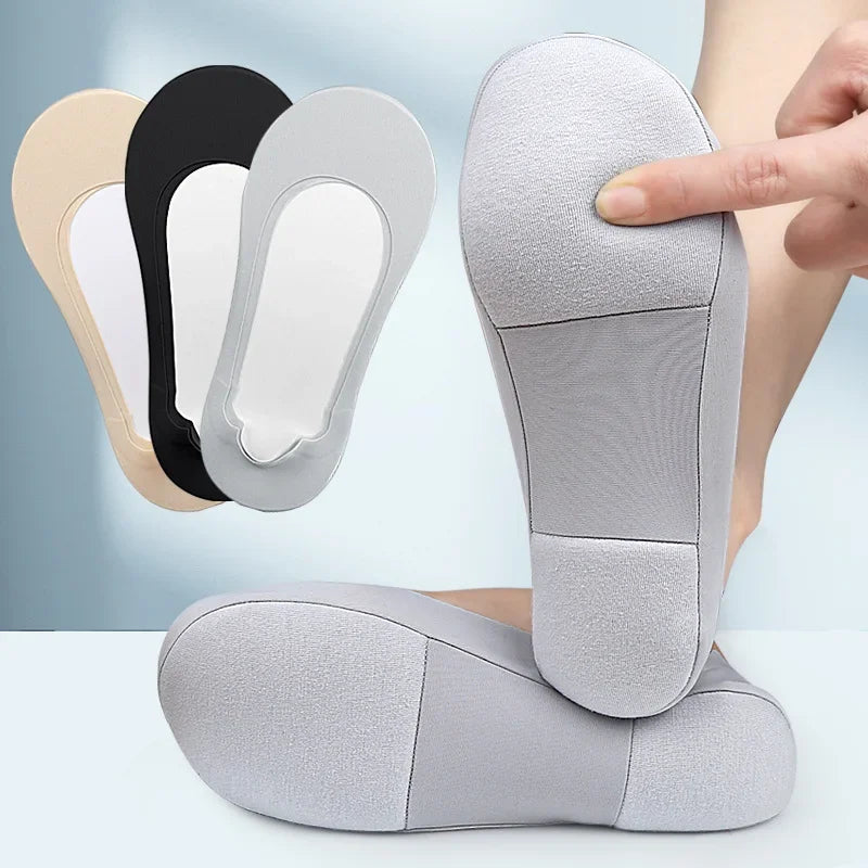 New Plantar Fasciitis Shoes Insole Women Boat Sock Socks Insoles for Feet Shock Absorbing Shoe Sole Invisible Non Slip Shoe Pads