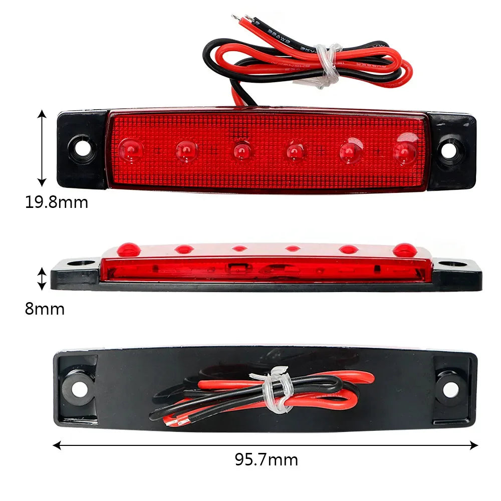 10 PCS Car External Turn Signal LED Lights 24V 12V Auto Bus Truck Lorry UTE Trailer Tail Warning Lamp Brake Indicator Lights